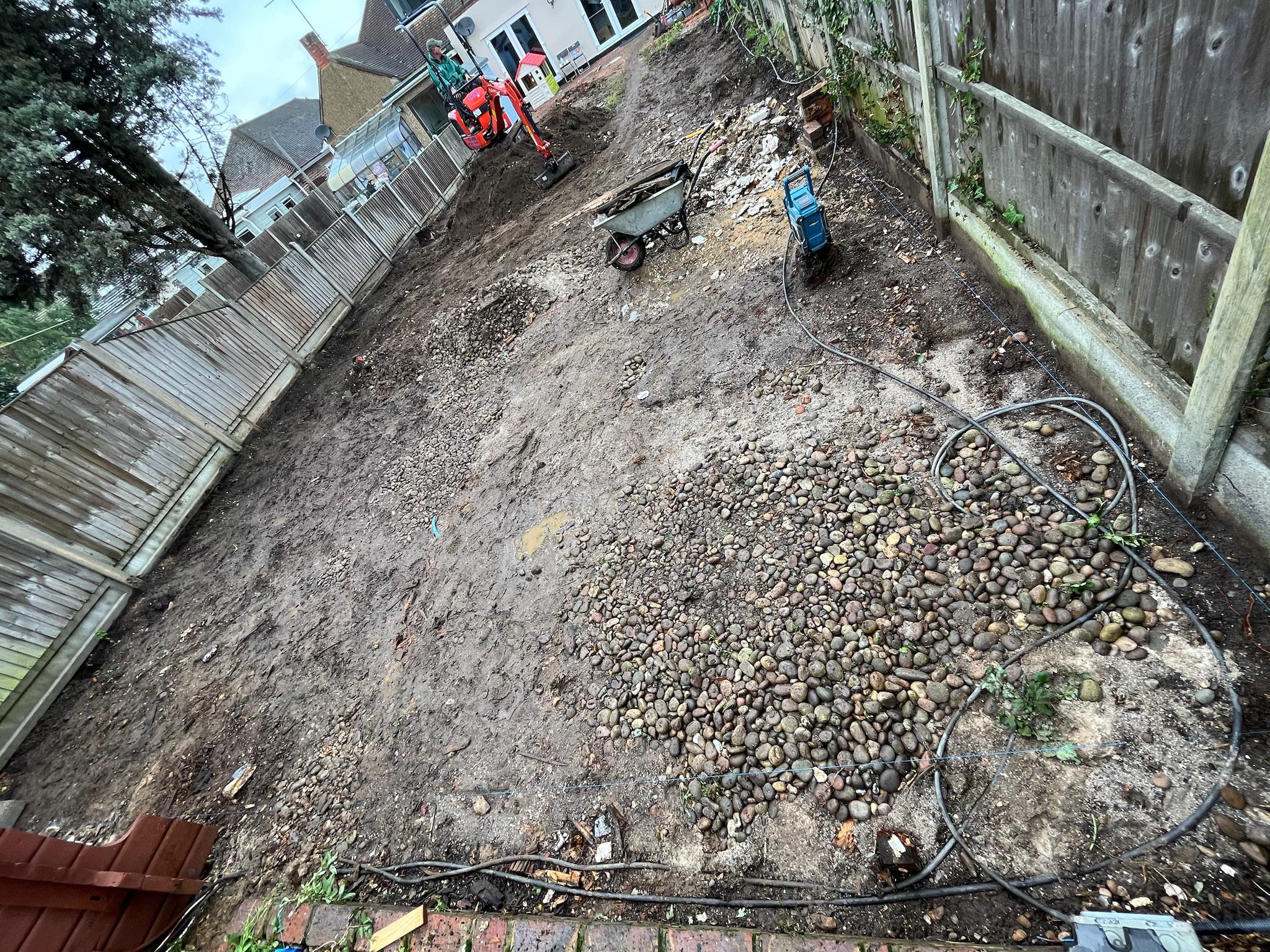Anthracite Porcelain Patios with Connecting Path finished photo 3