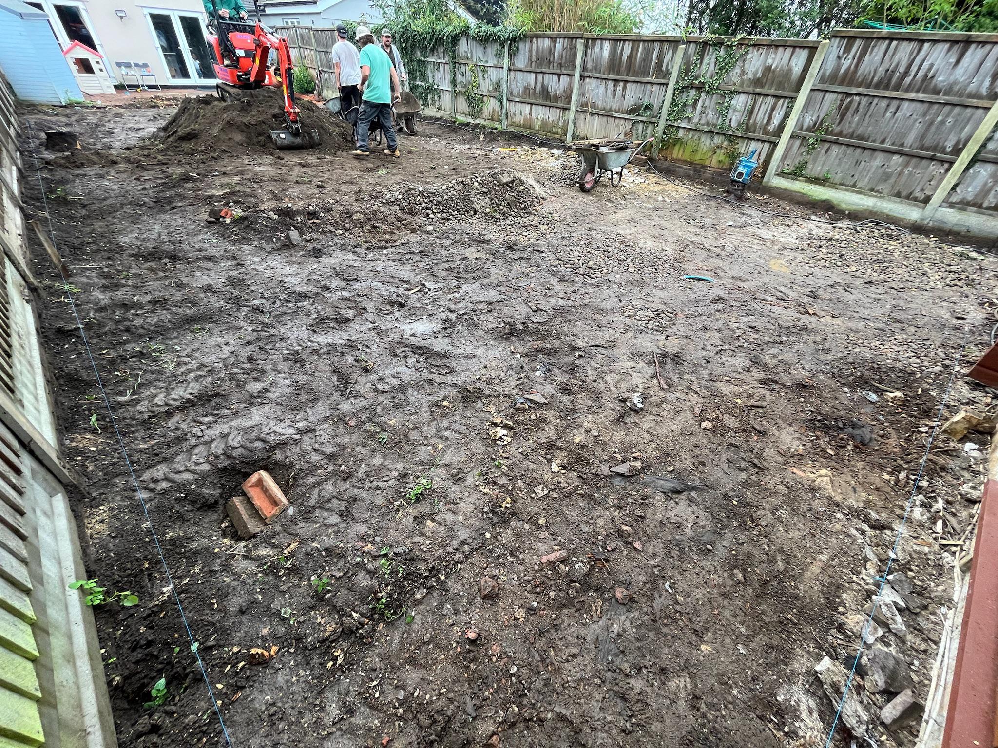 Anthracite Porcelain Patios with Connecting Path finished photo 7