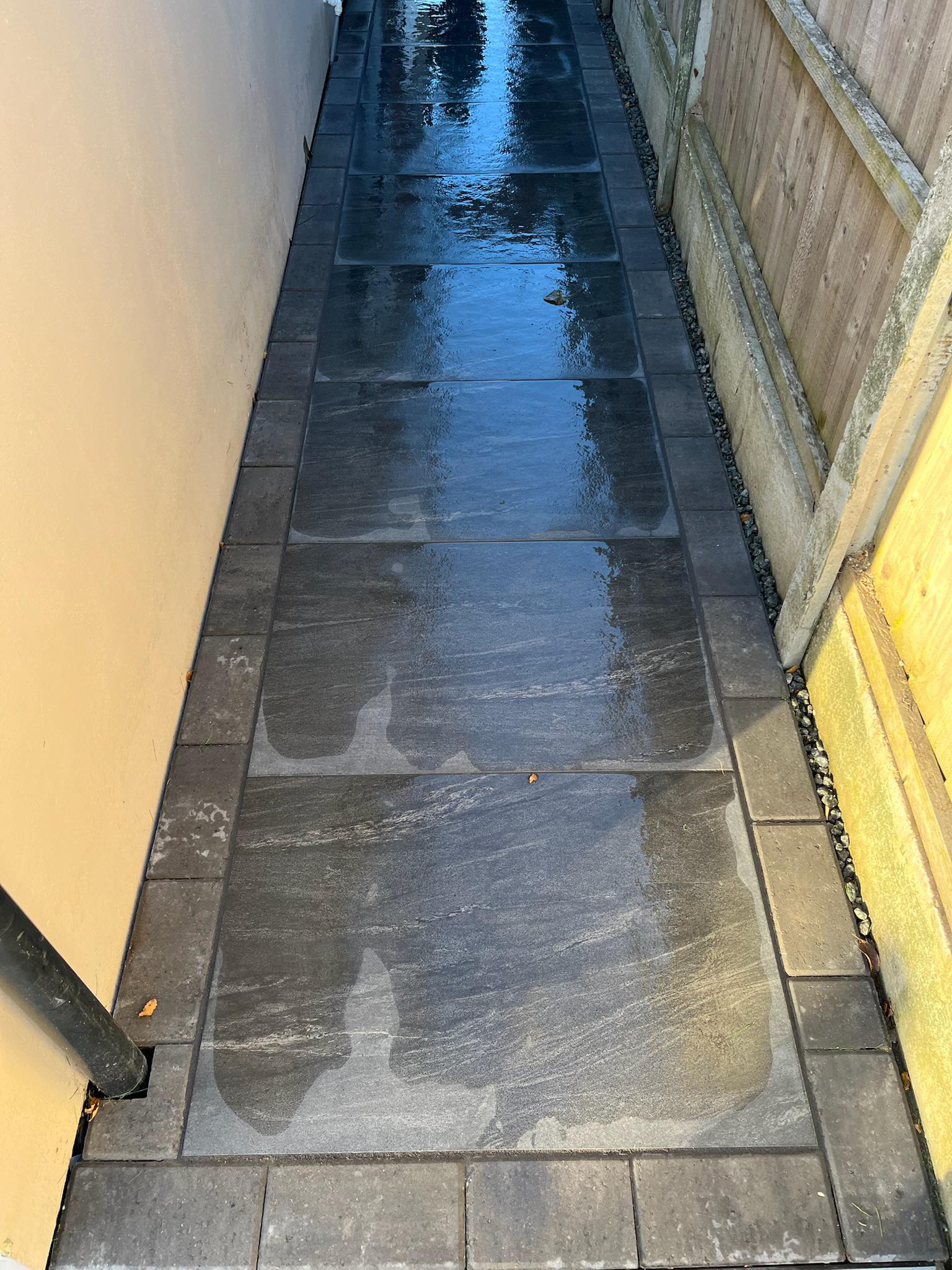 Anthracite Porcelain Patios with Connecting Path finished photo 14