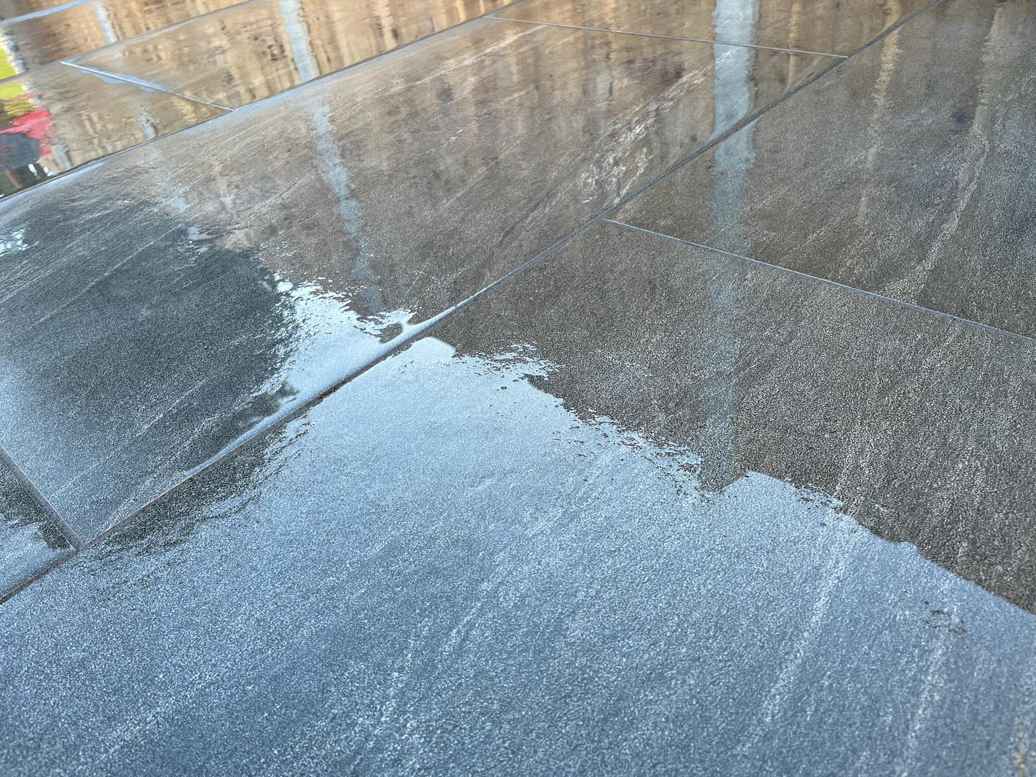 Anthracite Porcelain Patios with Connecting Path