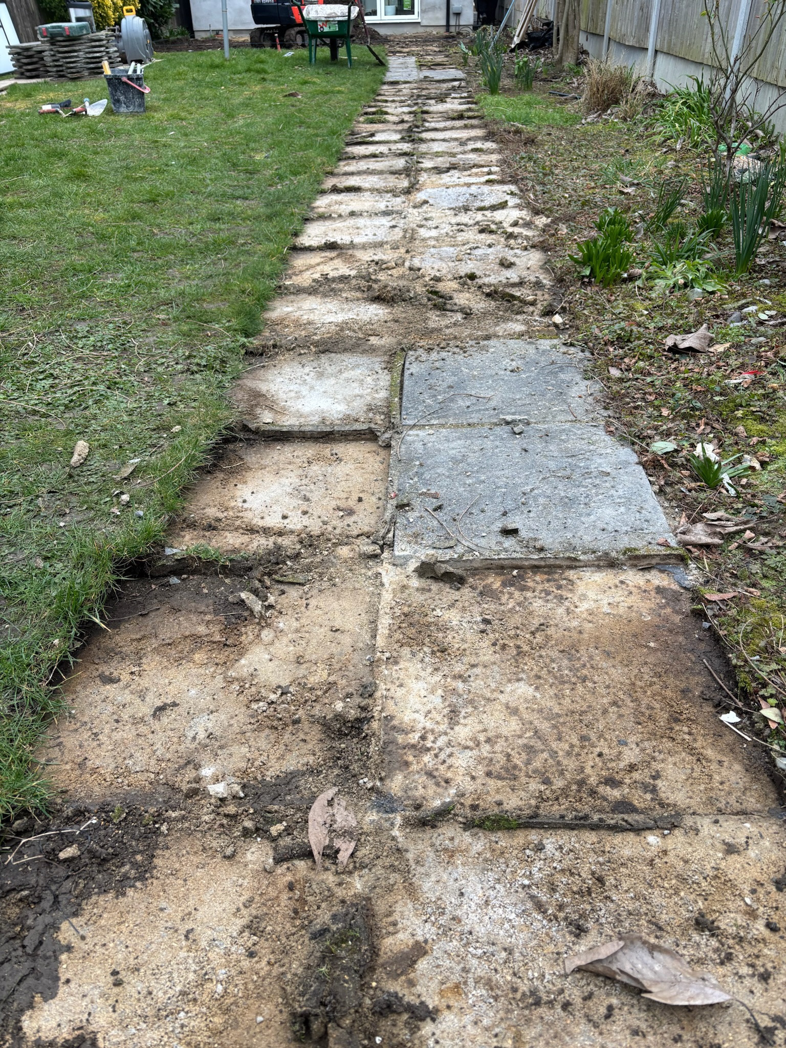 Kandla Grey Sandstone Patio — Before and After finished photo 3